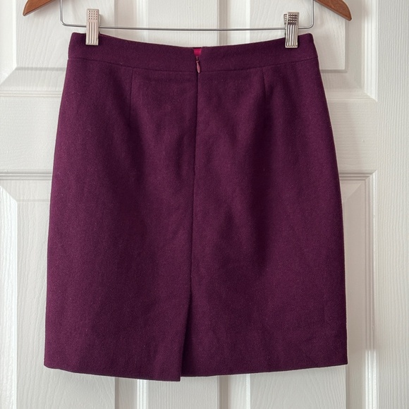 J Crew "The Pencil Skirt" - Plum/Raspberry Size 00P - Picture 5 of 10